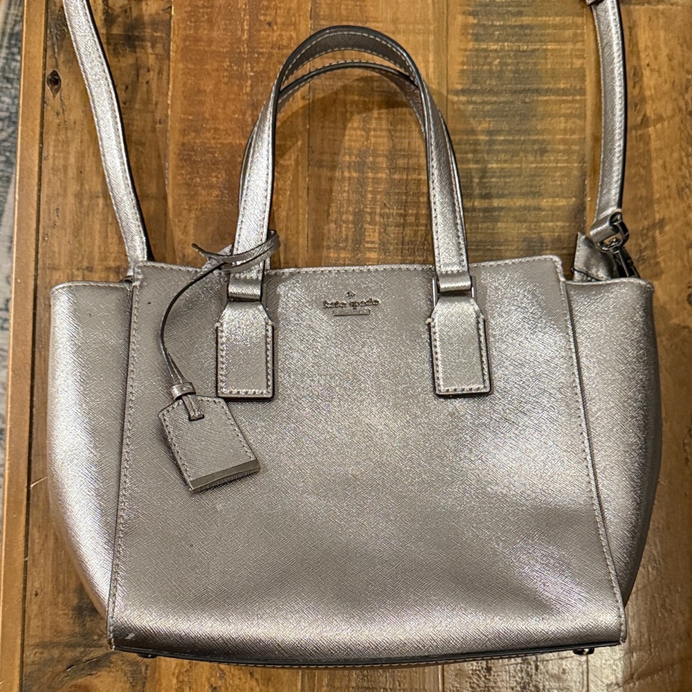 Kate Spade Metallic Silver Satchel
